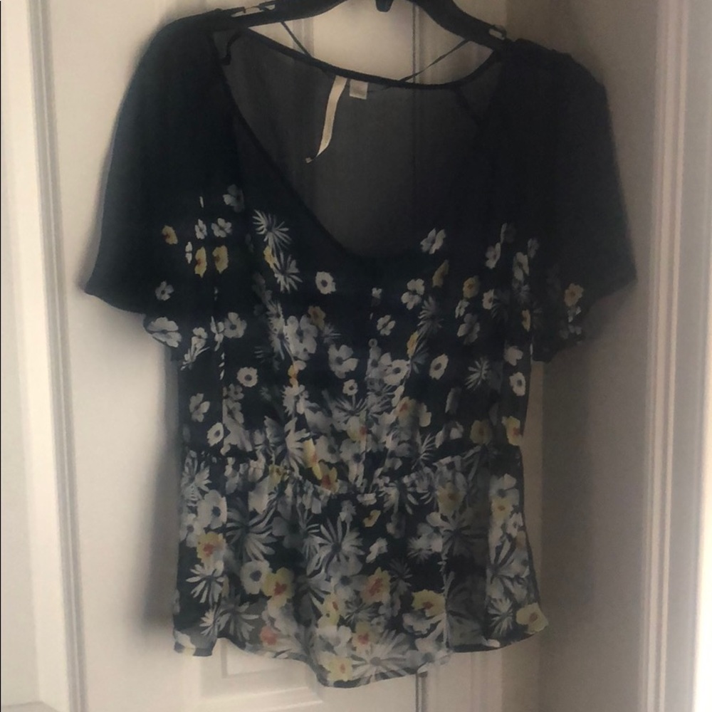 Semi-sheer blouse